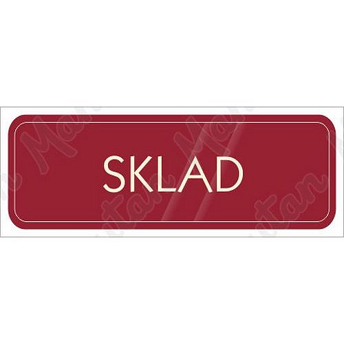 Sklad, samolepka 200 x 70 x 0,1 mm, průhledná modrá
