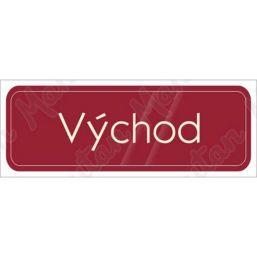 Východ, samolepka 200 x 70 x 0,1 mm, modrá