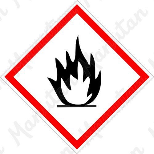 Hořlavé č.02, samolepka 52 x 52 x 0,1 mm, arch 20 ks