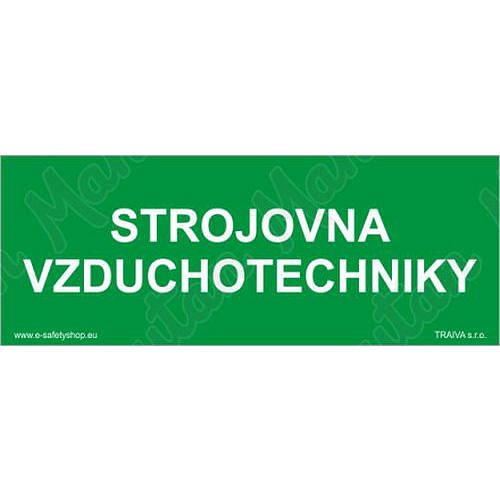 Strojovna vzduchotechniky, samolepka 210 x 80 x 0,1 mm