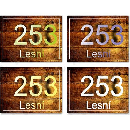 Domovní číslo, plast 210 x 148 x 2 mm A5, design Herold