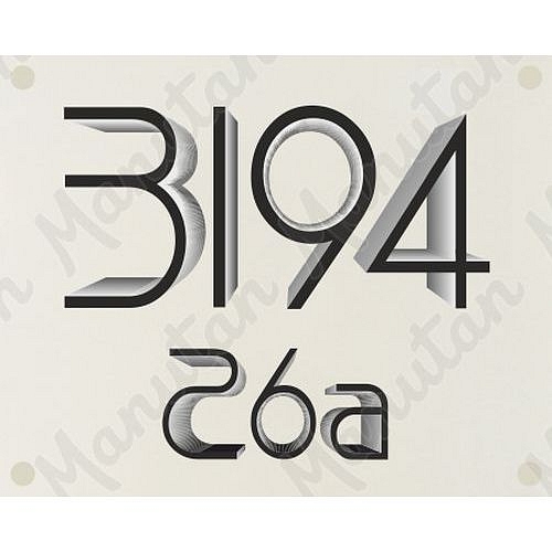 Domovní číslo vlastní návrh, plast 210 x 148 x 2 mm A5