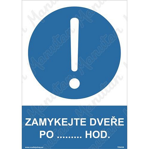 Zamykejte dveře po h, samolepka 148 x 210 x 0,1 mm A5