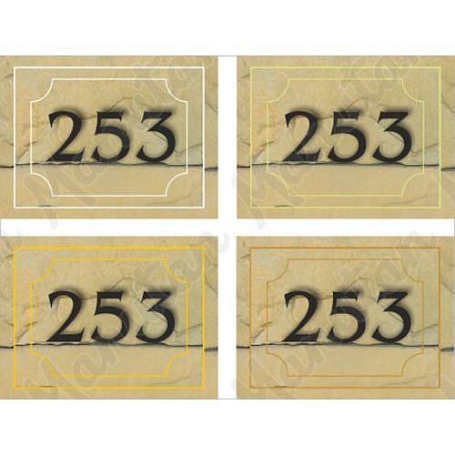 Domovní číslo, plast 210 x 148 x 2 mm A5, pískové verze D