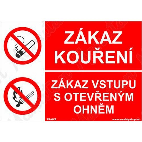 Zákaz kouření, plast 210 x 148 x 2 mm A5