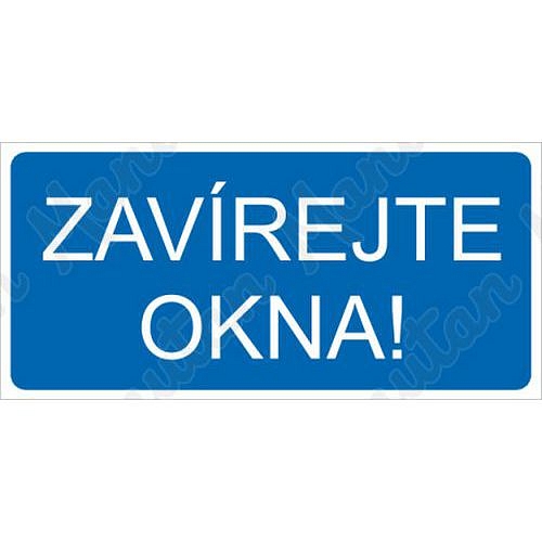 Zavírejte okna, plast 190 x 90 x 0,5 mm