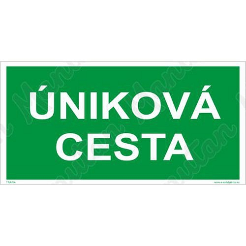 Úniková cesta, samolepka 200 x 100 x 0,4 mm, fotoluminiscenční