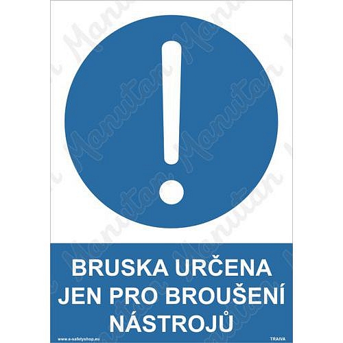 Bruska určena jen pro broušení nástrojů, samolepka 148 x 210 x 0,1 mm A5