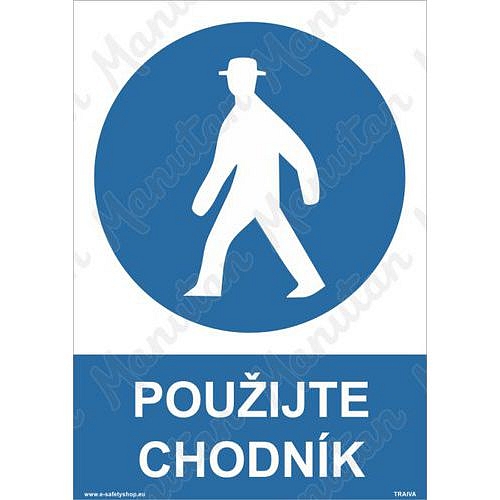 Použijte chodník, samolepka 148 x 210 x 0,1 mm A5
