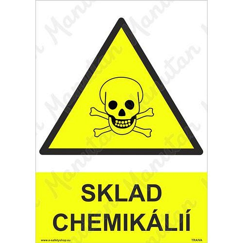 Sklad chemikálií, plast 148 x 210 x 0,5 mm A5