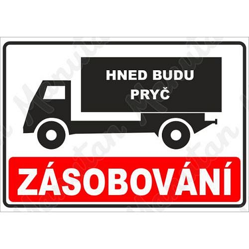 Zásobování, samolepka 210 x 148 x 0,1 mm A5