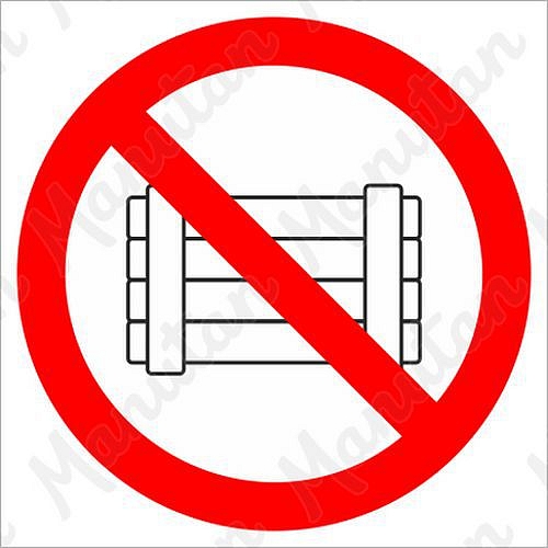 Neodkládat neskladovat, samolepka 92 x 92 x 0,1 mm