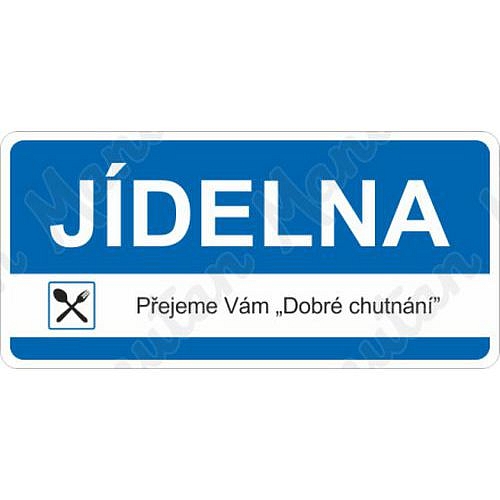 Jídelna dobrou chuť, plast 190 x 90 x 0,5 mm