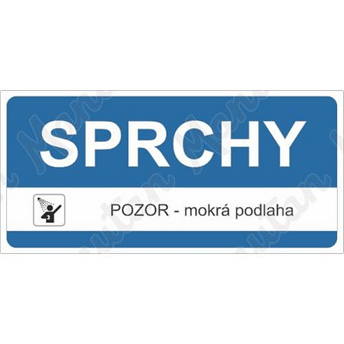 Sprchy mokrá podlaha, samolepka 190 x 90 x 0,1 mm