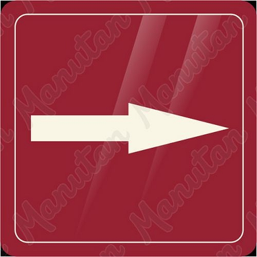 Šipka, samolepka 90 x 90 x 0,1 mm, zelená