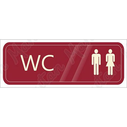 WC muži i dámy, samolepka 200 x 70 x 0,1 mm, zelená