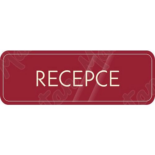 Recepce, samolepka 200 x 70 x 0,1 mm, červená