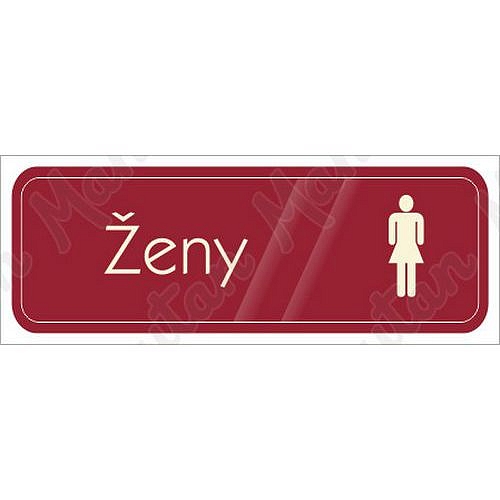 WC ženy, samolepka 200 x 70 x 0,1 mm, červená
