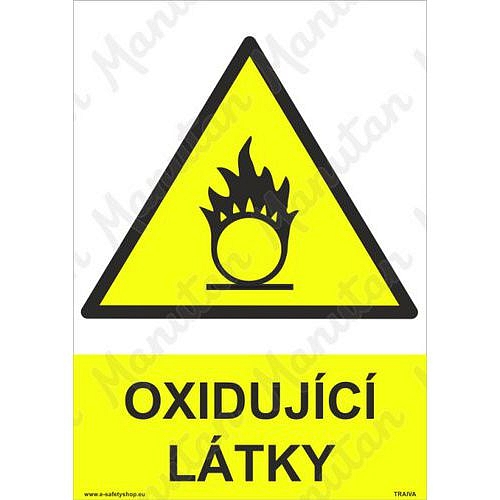 Oxidující látky, plast 210 x 297 x 0,5 mm A4