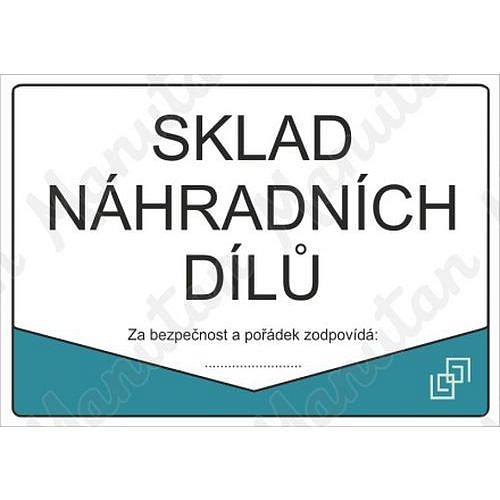 Sklad náhradních dílů, plast 297 x 210 x 0,5 mm A4