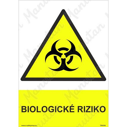 Biologické riziko, plast 148 x 210 x 2 mm A5