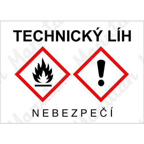 Technický líh, samolepka 210 x 148 x 0,1 mm A5