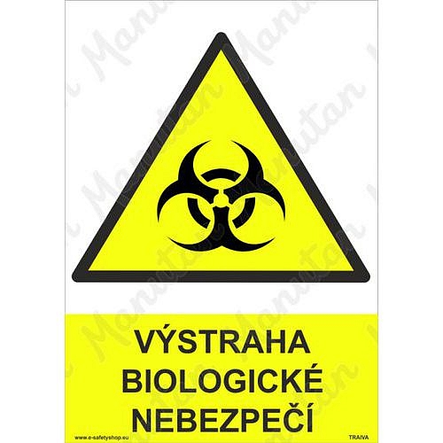 Výstraha biologické nebezpečí, samolepka 297 x 420 x 0,1 mm A3