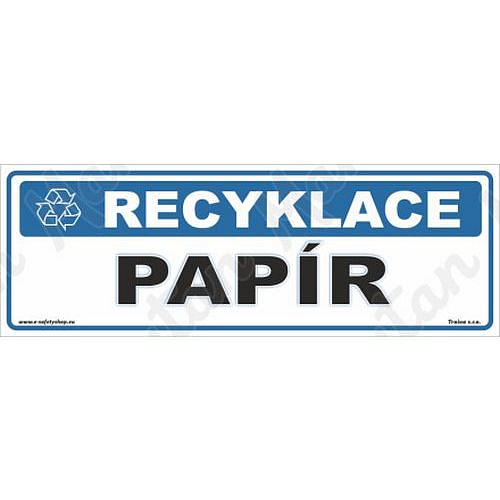 Recyklace papír, plast 290 x 100 x 0,5 mm