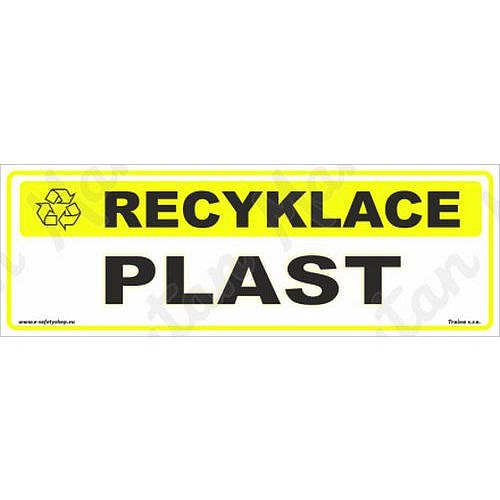 Recyklace plast, plast 290 x 100 x 0,5 mm