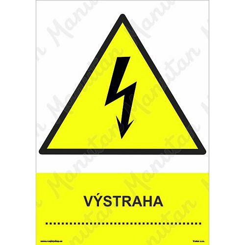 Výstraha, samolepka 148 x 210 x 0,1 mm A5