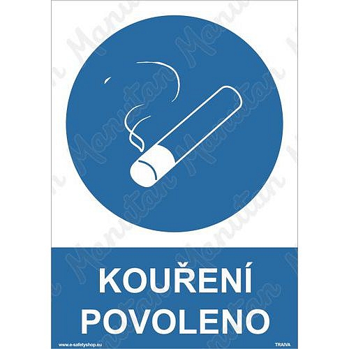 Kouření povoleno, plast 148 x 210 x 0,5 mm A5