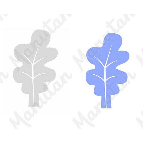 UV silueta na prosklené plochy, samolepka 148 x 210 x 0,1 mm A5, dubový list