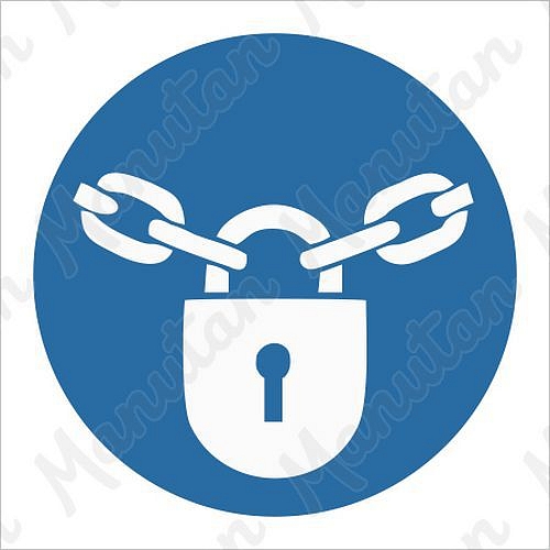 Ponechat uzamčené, samolepka 150 x 150 x 0,1 mm