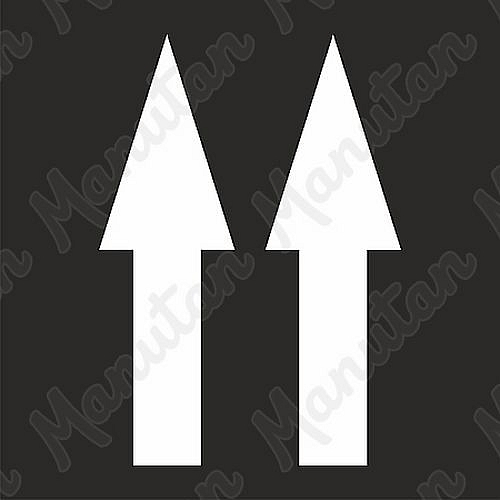 Šablona šipky, plast 235 x 235 x 0,5 mm