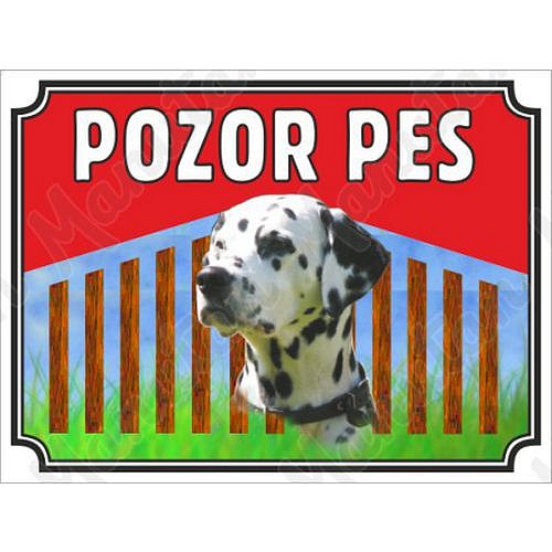Pozor pes - Dalmatin, plast 210 x 148 x 0,5 mm A5