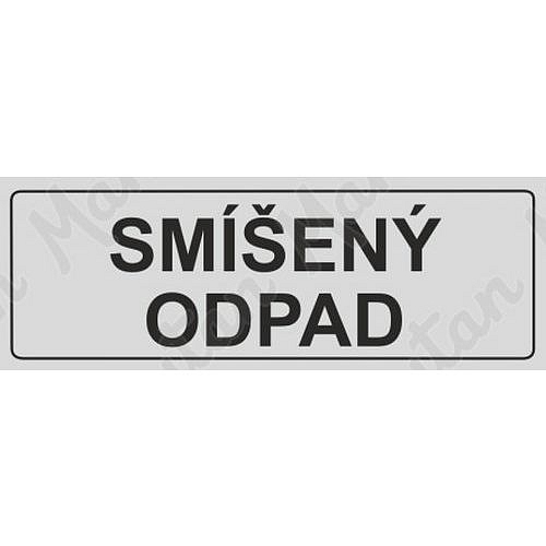 Recyklace smíšený odpad, samolepka 290 x 100 x 0,1 mm