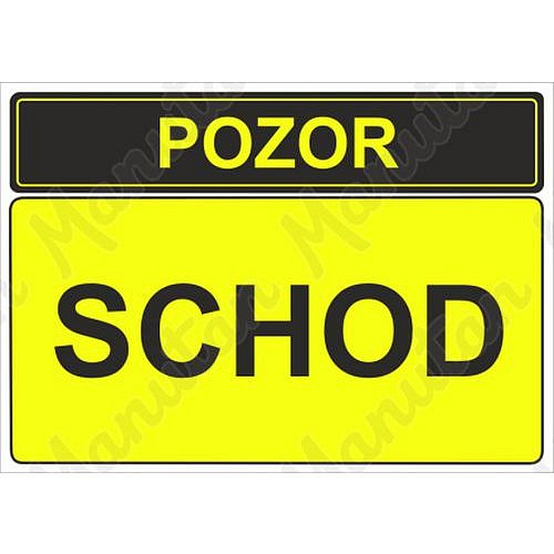 Pozor schod, samolepka 297 x 210 x 0,1 mm A4