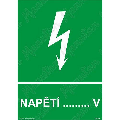Napětí V, plast 105 x 148 x 0,5 mm A6