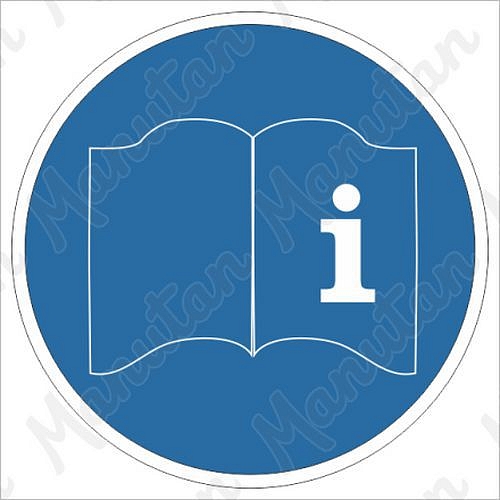 Čti návod k obsluze, samolepka 40 x 40 x 0,1 mm, arch 35 ks