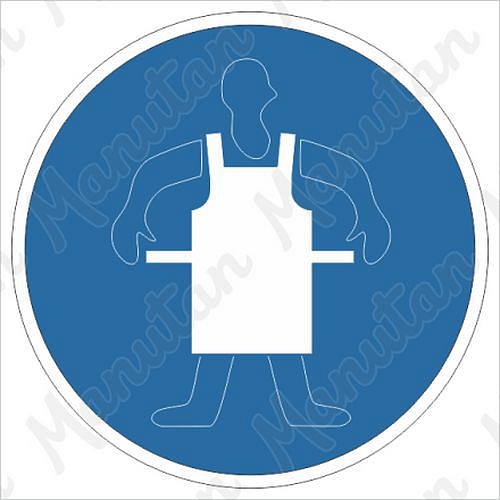 Používej pracovní zástěru, samolepka 40 x 40 x 0,1 mm, arch 35 ks