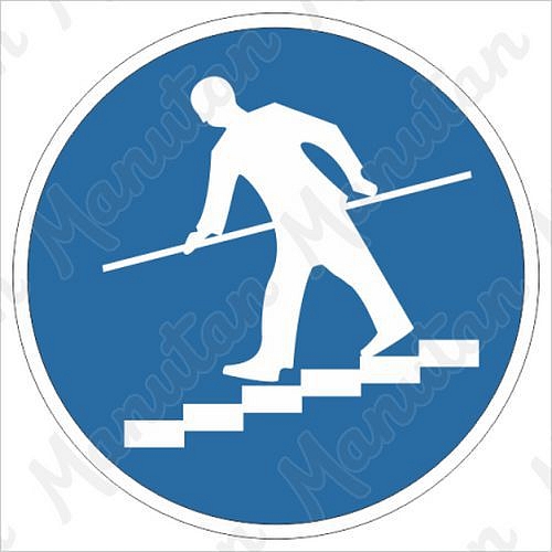 Drž se zábradlí, samolepka 40 x 40 x 0,1 mm, arch 35 ks