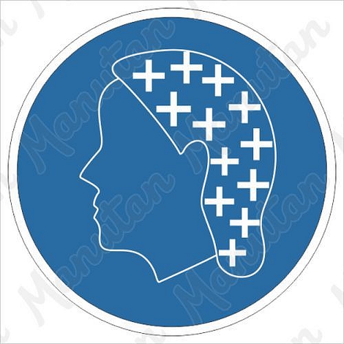 Pracuj s pokrývkou hlavy, samolepka 40 x 40 x 0,1 mm, arch 35 ks