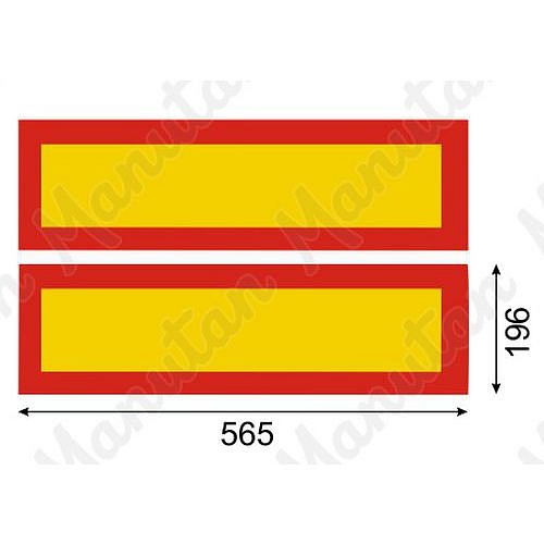 Výstražné tabule pro přívěsy, hliník 565 x 196 mm