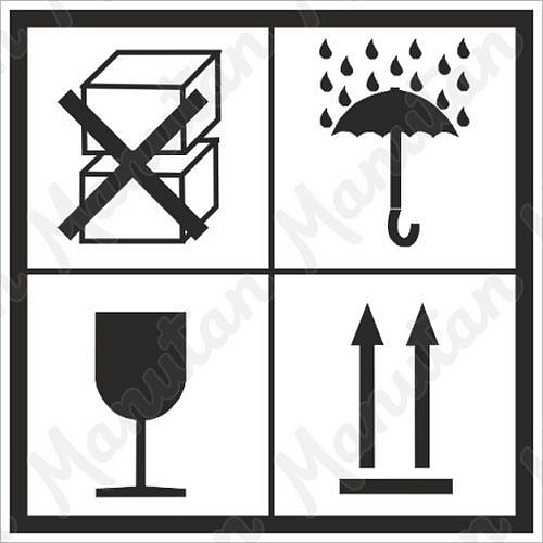 Značení obalů, samolepka 150 x 150 x 0,1 mm