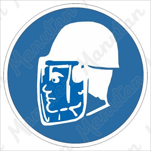 Používej obličejový štít, samolepka 40 x 40 x 0,1 mm, arch 35 ks