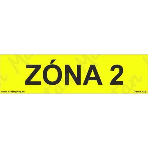 Zóna 2, plast 210 x 55 x 0,5 mm