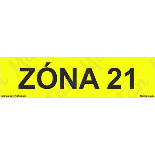 Zóna 21, plast 210 x 55 x 0,5 mm