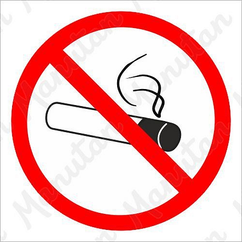 Zákaz kouření, samolepka 80 x 80 x 0,1 mm, inverzní