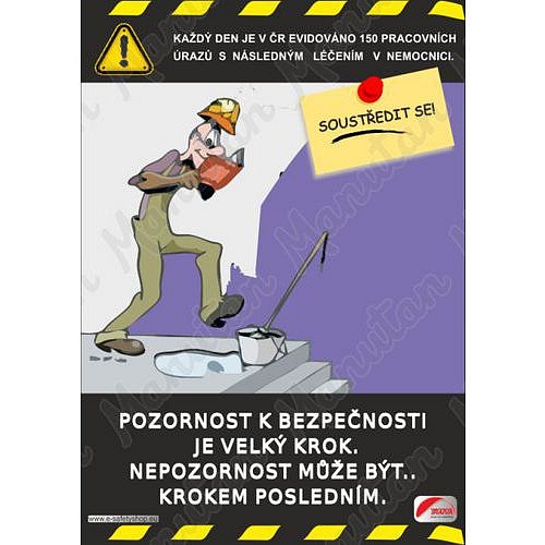 Plakát BOZP léčení v nemocnici, plast 594 x 841 x 0,5 mm