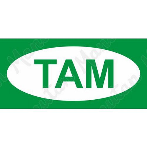 TAM, samolepka 90 x 50 x 0,1 mm